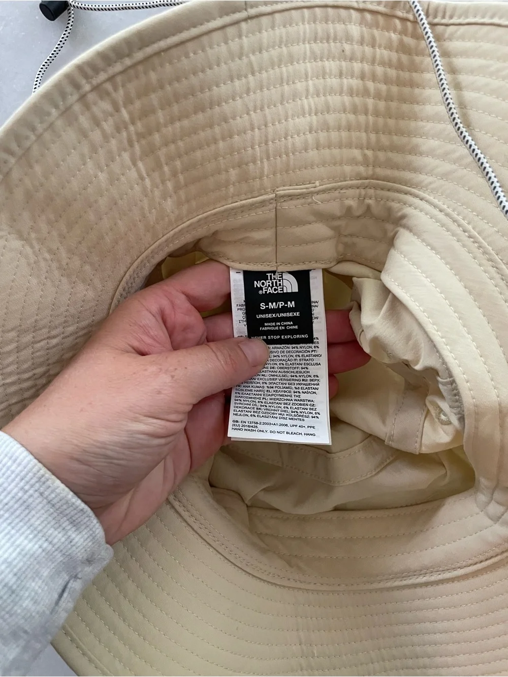 The North Face Tan Boonie Hat with Chin Cord - unisex